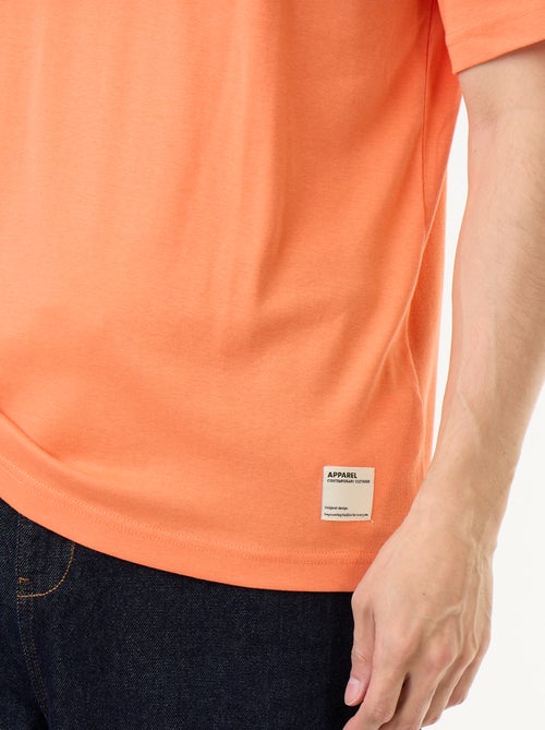 Effen T-shirt met korte mouwen en ronde hals - Kiabi