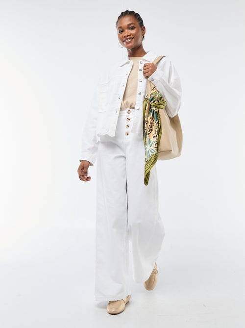 Effen T-shirt met korte mouwen en ronde hals - Kiabi