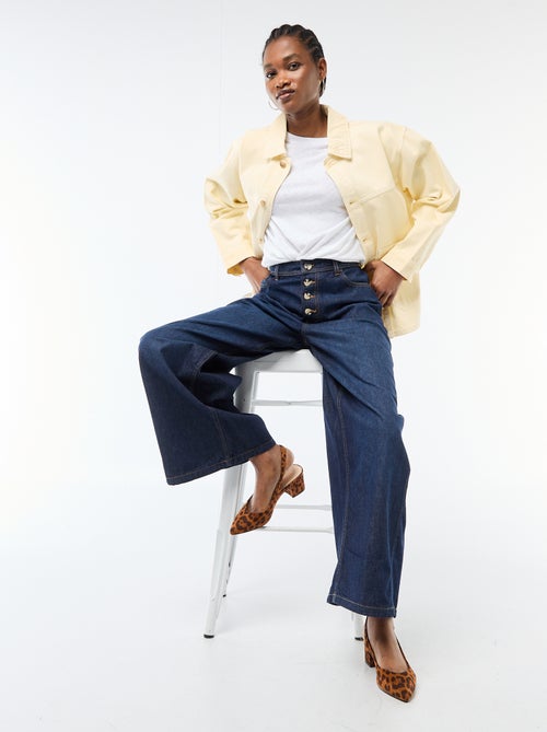 Effen T-shirt met korte mouwen en ronde hals - Kiabi