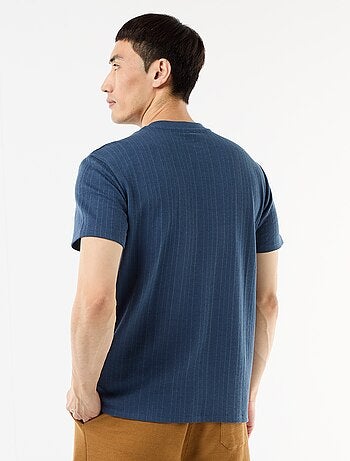 Effen T-shirt met korte mouwen van fantasietricot