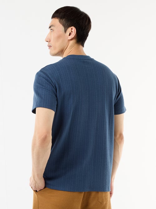 Effen T-shirt met korte mouwen van fantasietricot - Kiabi