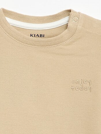 Gestreept T-shirt met korte mouwen van katoen