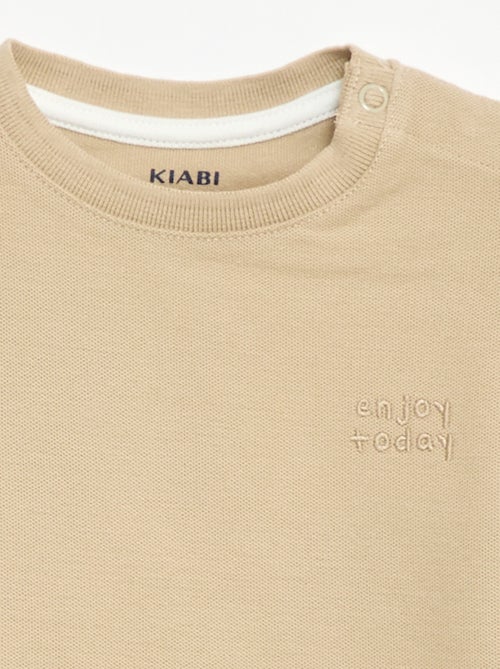 Effen T-shirt met korte mouwen van katoen - Kiabi