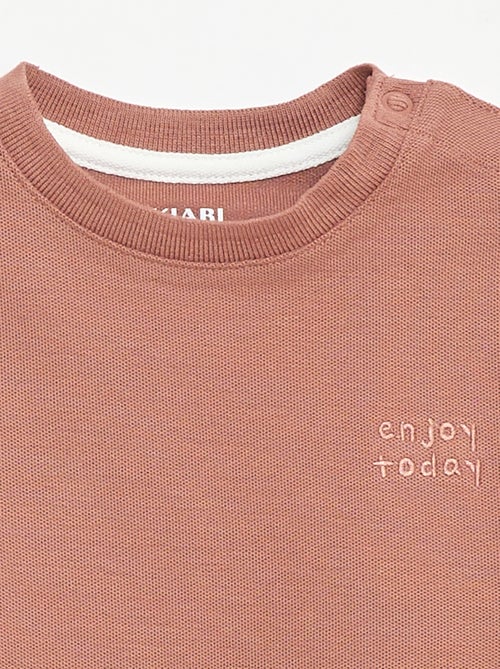 Effen T-shirt met korte mouwen van katoen - Kiabi