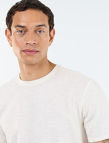 Effen T-shirt met korte mouwen