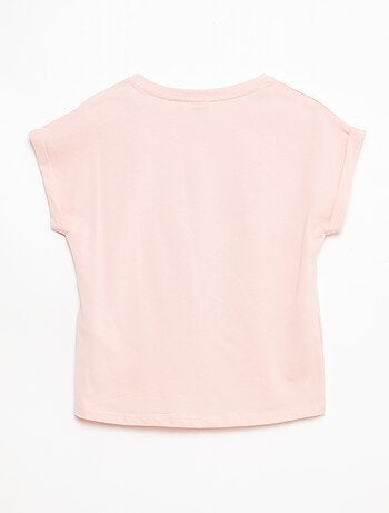 Effen T-shirt met 'Kuromi'-print van katoen