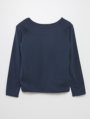 Effen T-shirt met lange mouw - So Easy