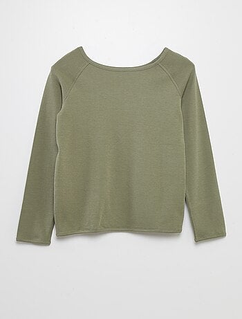 Effen T-shirt met lange mouw - So Easy