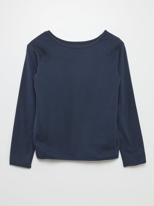 Effen T-shirt met lange mouwen - gemakkelijk aan te trekken collectie - Kiabi