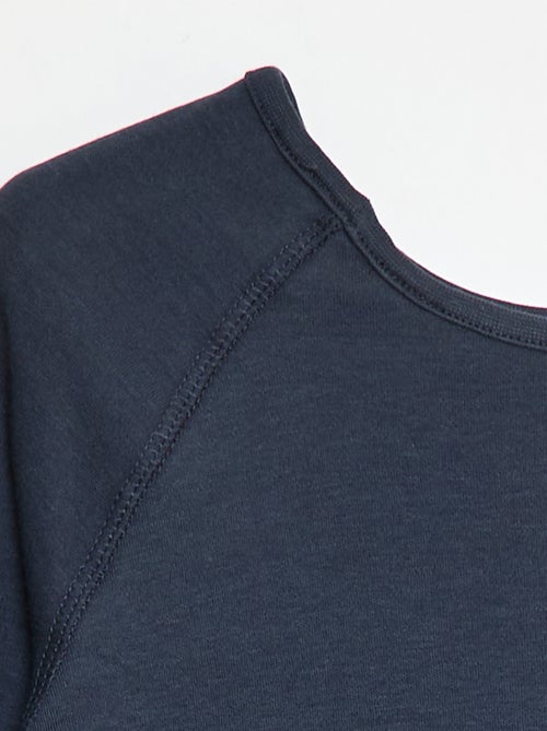 Effen T-shirt met lange mouwen - gemakkelijk aan te trekken collectie - Kiabi