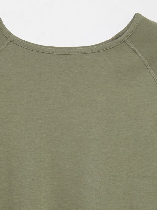 Effen T-shirt met lange mouwen - gemakkelijk aan te trekken collectie - Kiabi