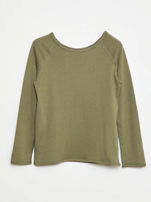 Effen T-shirt met lange mouwen - gemakkelijk aan te trekken collectie - Kiabi