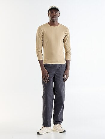 Effen T-shirt met lange mouwen