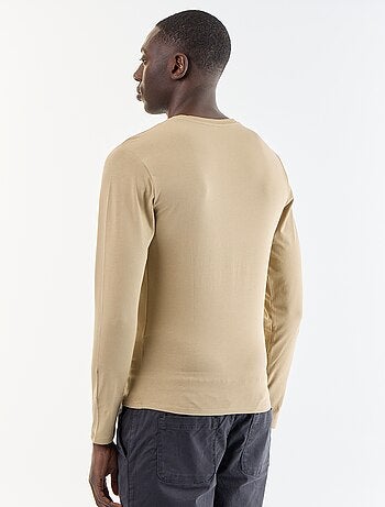 Effen T-shirt met lange mouwen