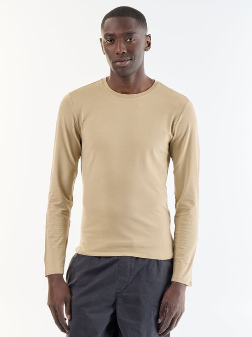 Effen T-shirt met lange mouwen - Kiabi