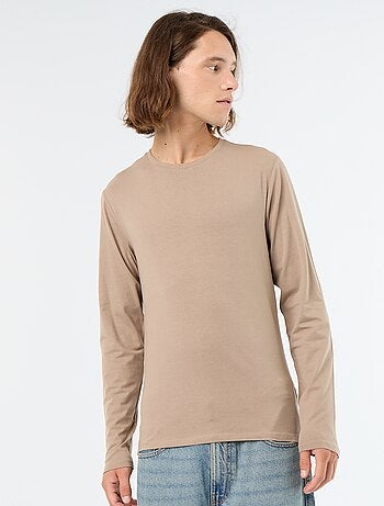 Effen T-shirt met lange mouwen