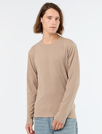 Effen T-shirt met lange mouwen