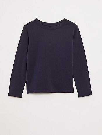 Effen T-shirt met lange mouwen