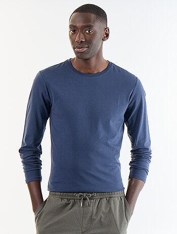 Effen T-shirt met lange mouwen