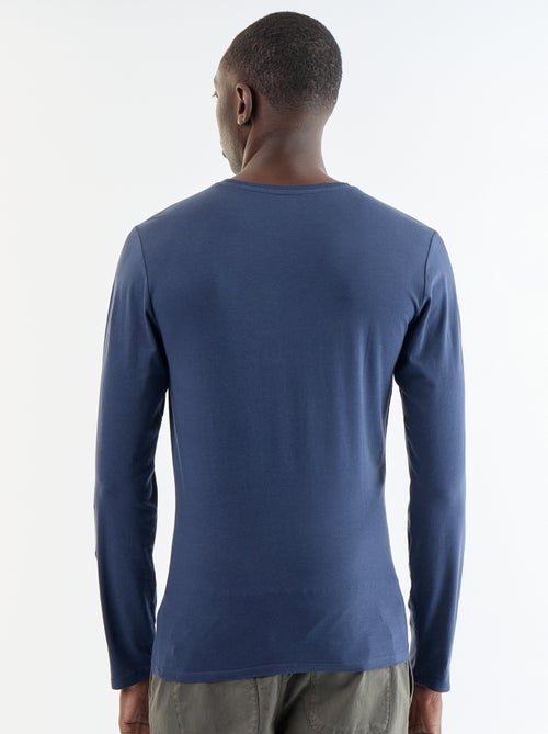 Effen T-shirt met lange mouwen - Kiabi