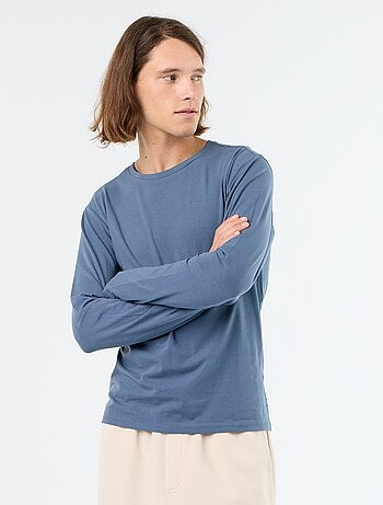 Effen T-shirt met lange mouwen