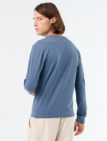 Effen T-shirt met lange mouwen