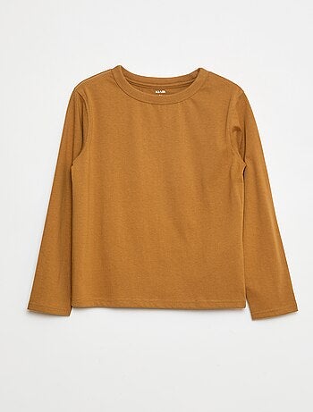 Effen T-shirt met lange mouwen