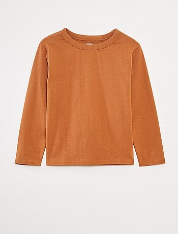 Effen T-shirt met lange mouwen