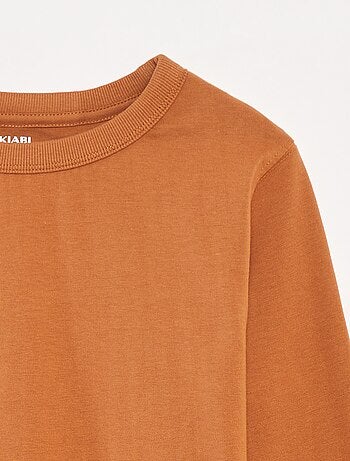 Effen T-shirt met lange mouwen