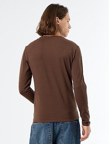 Effen T-shirt met lange mouwen
