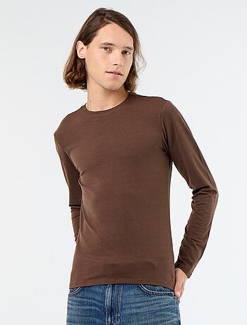 Effen T-shirt met lange mouwen