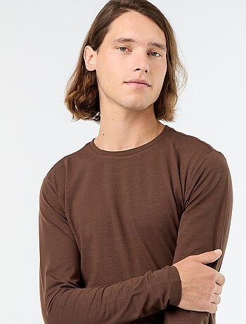 Effen T-shirt met lange mouwen