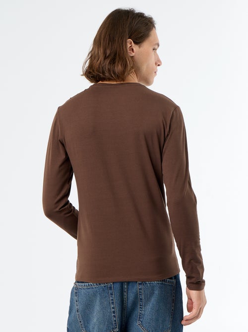 Effen T-shirt met lange mouwen - Kiabi