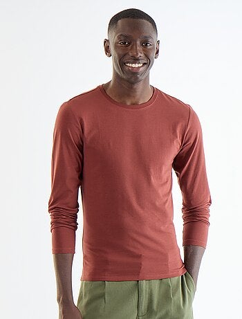 Effen T-shirt met lange mouwen