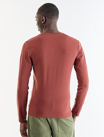 Effen T-shirt met lange mouwen
