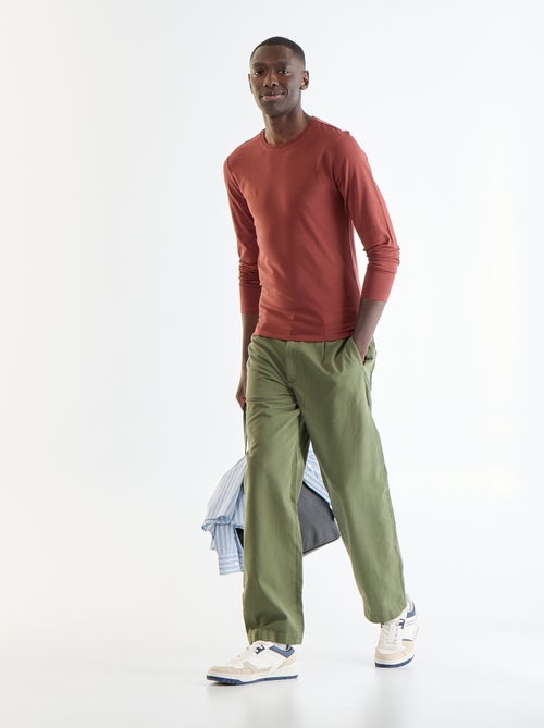 Effen T-shirt met lange mouwen - Kiabi