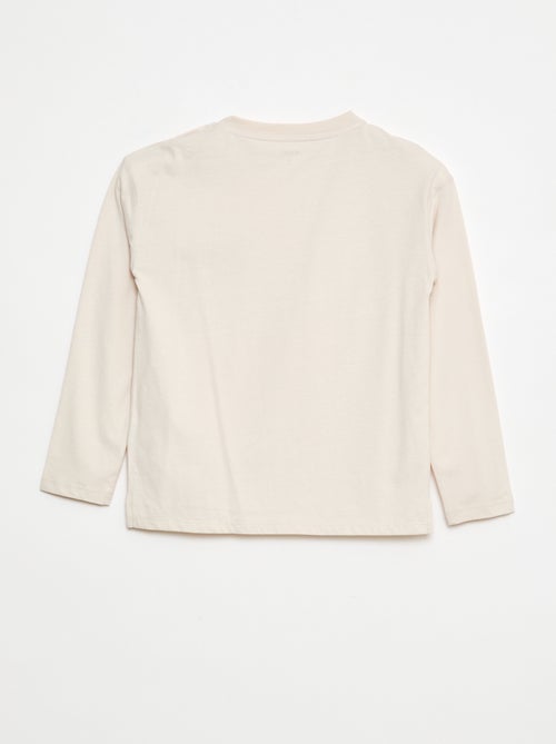 Effen T-shirt met lange mouwen en borstzak - So Easy - Kiabi Effen T-shirt met lange mouwen en borstzak - So Easy - Kiabi