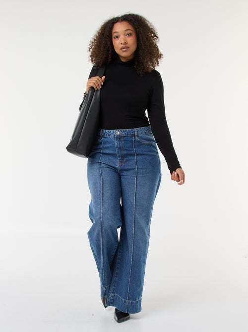 Effen T-shirt met lange mouwen en rolkraag - Kiabi