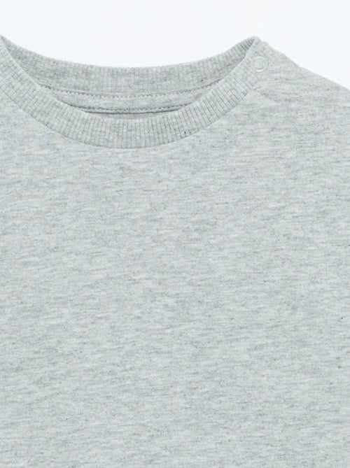 Effen T-shirt met lange mouwen - Kiabi