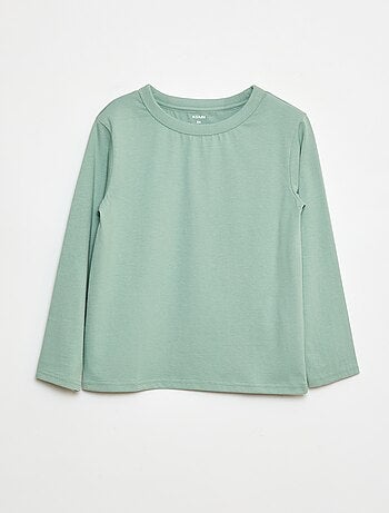 Effen T-shirt met lange mouwen