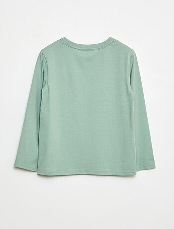 Effen T-shirt met lange mouwen