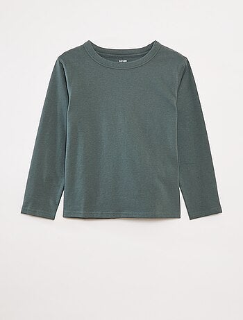 Effen T-shirt met lange mouwen