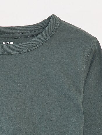 Effen T-shirt met lange mouwen