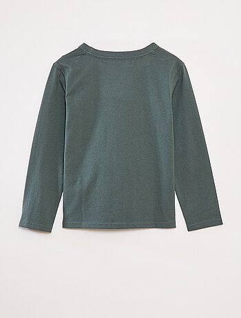 Effen T-shirt met lange mouwen