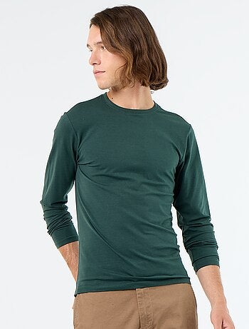 Effen T-shirt met lange mouwen