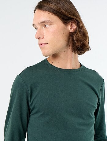 Effen T-shirt met lange mouwen