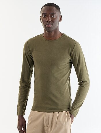 Effen T-shirt met lange mouwen