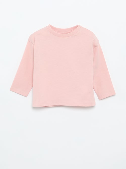 Effen T-shirt met lange mouwen - Kiabi