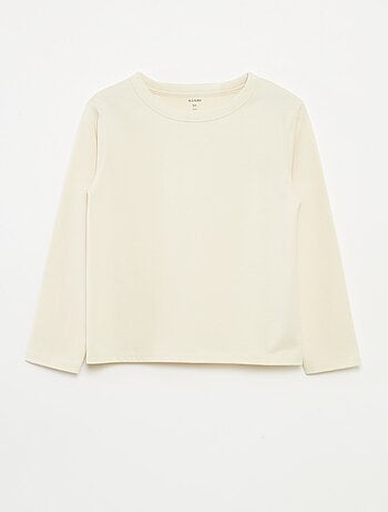 Effen T-shirt met lange mouwen