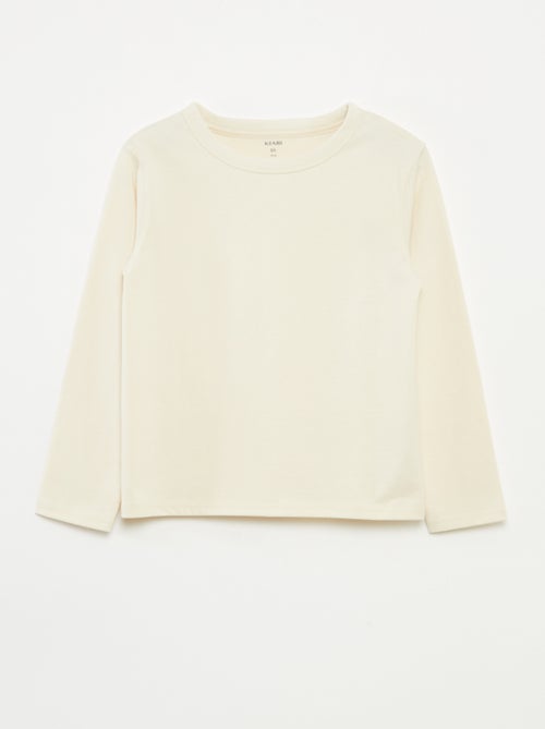 Effen T-shirt met lange mouwen - Kiabi